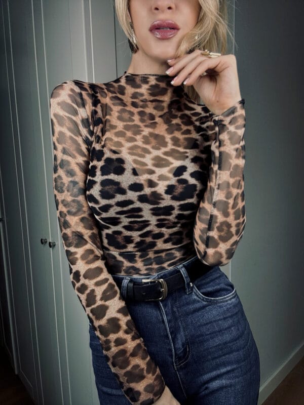 BLUZKA SIATECZKA GOLGIK WBUDOWANY STANIK