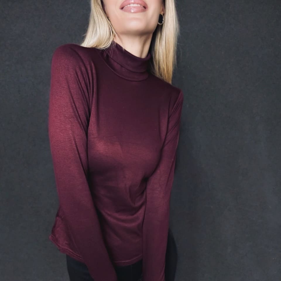 golf bawełniany bordowy golfik