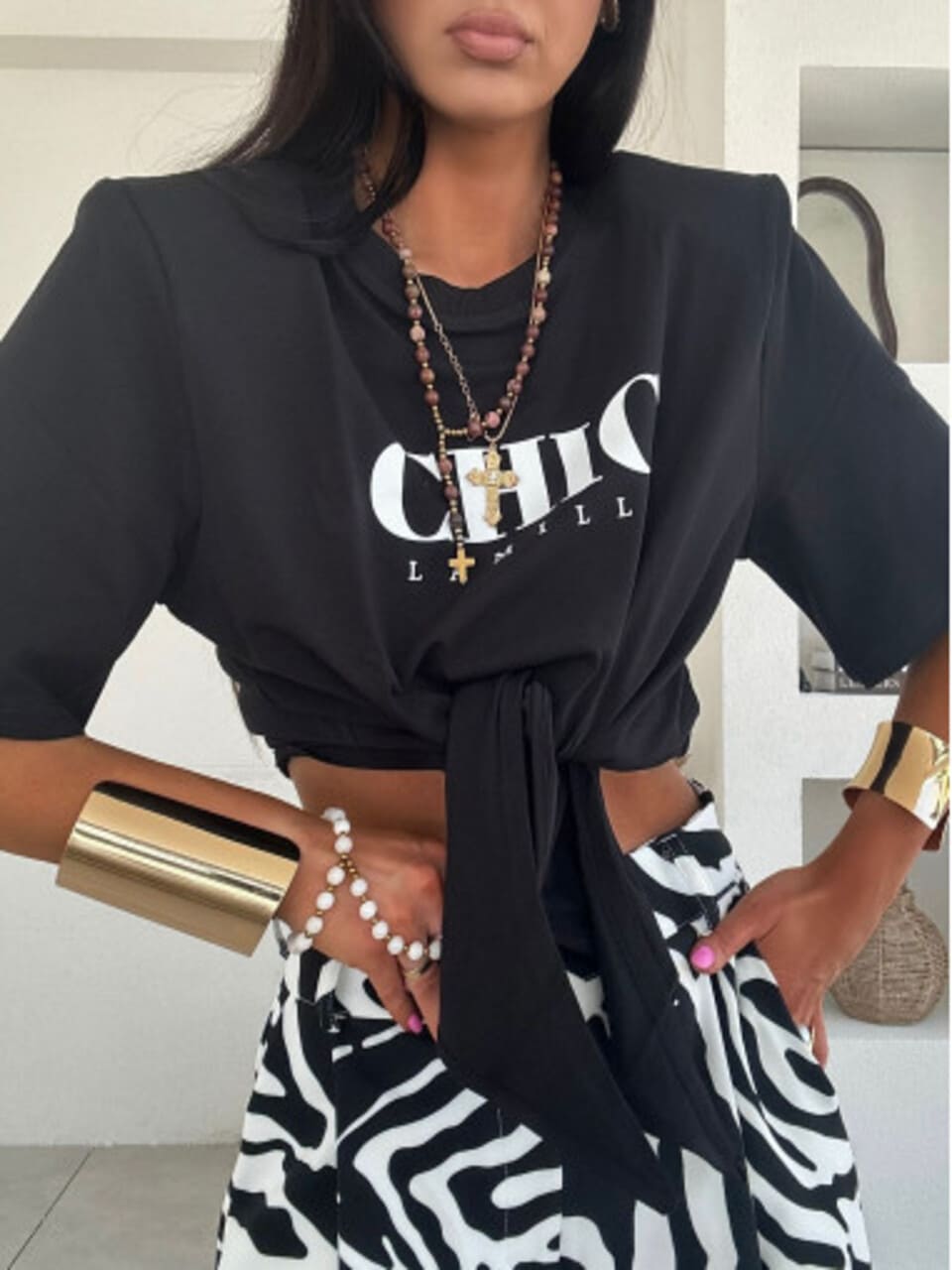 shirt Ła milla czarny chichotem