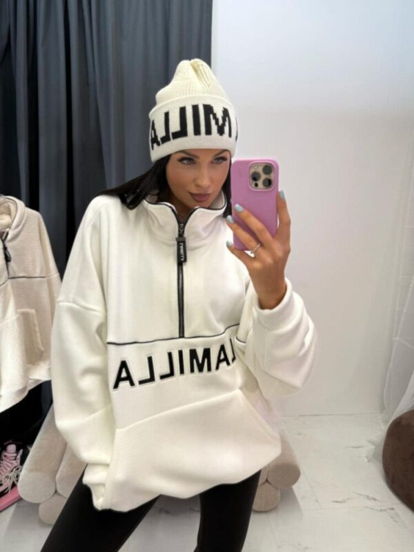 BLUZA POLAROWA ŚMIETANA LAMILLA LOGO